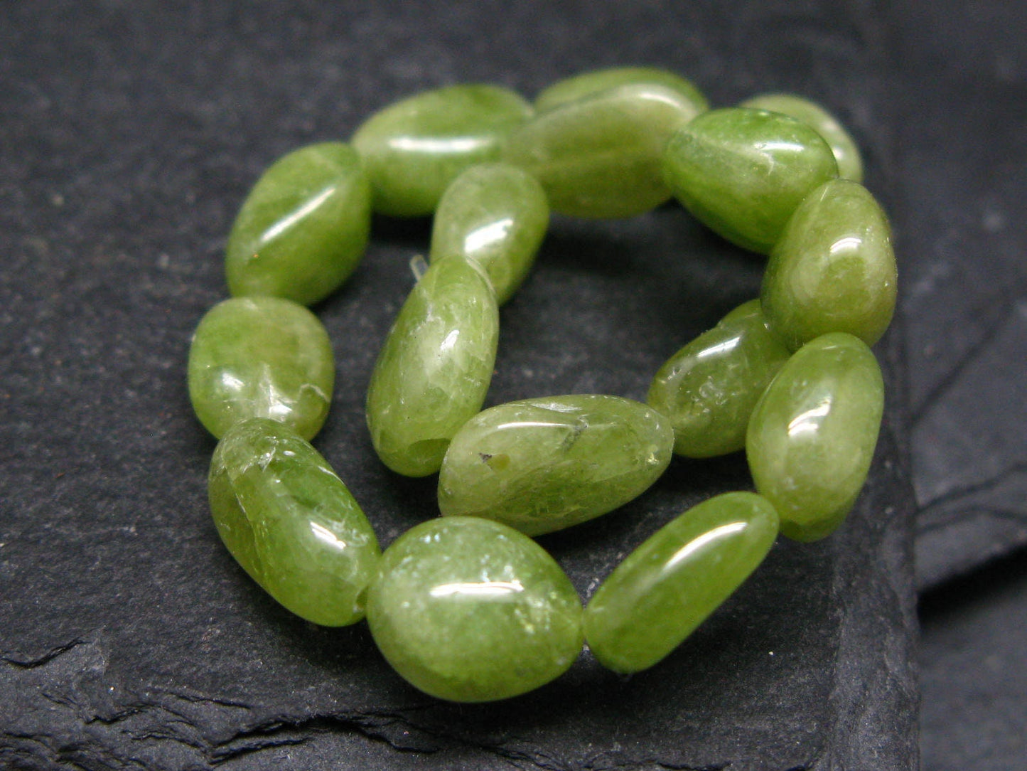 Titanite Sphene Genuine Bracelet ~ 7 Inches ~ 10mm Tumbled Beads