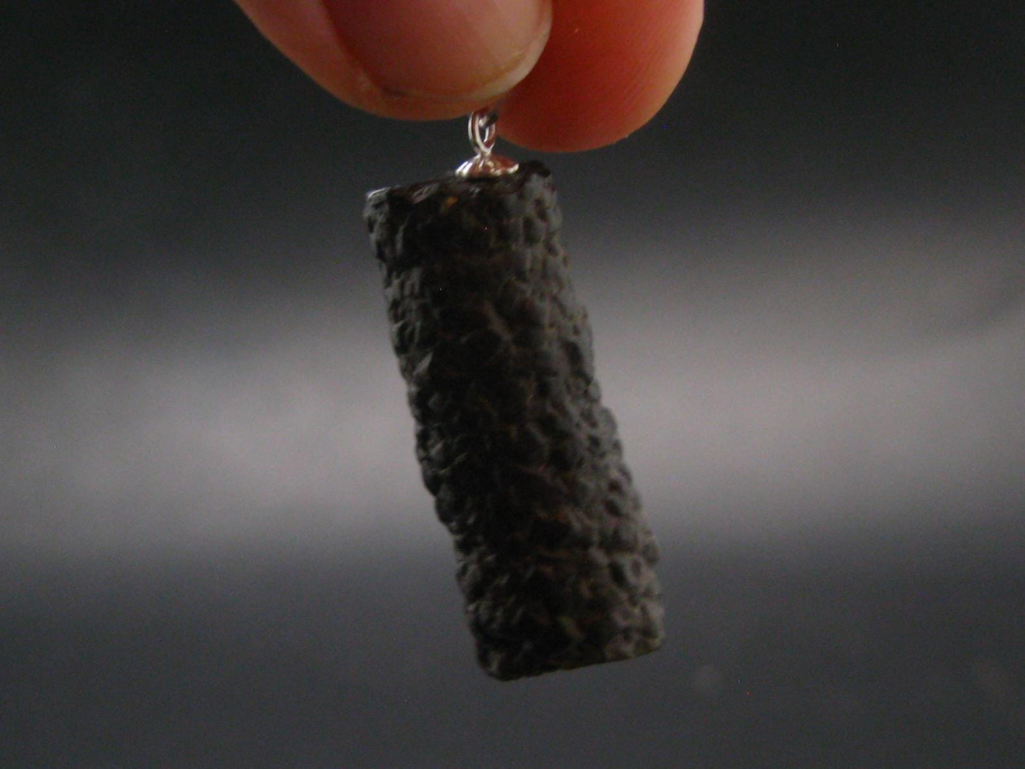 Rare Prophecy Stone Limonite after Pyrite Silver Pendant From Egypt - 1.6" - 12.68 Grams
