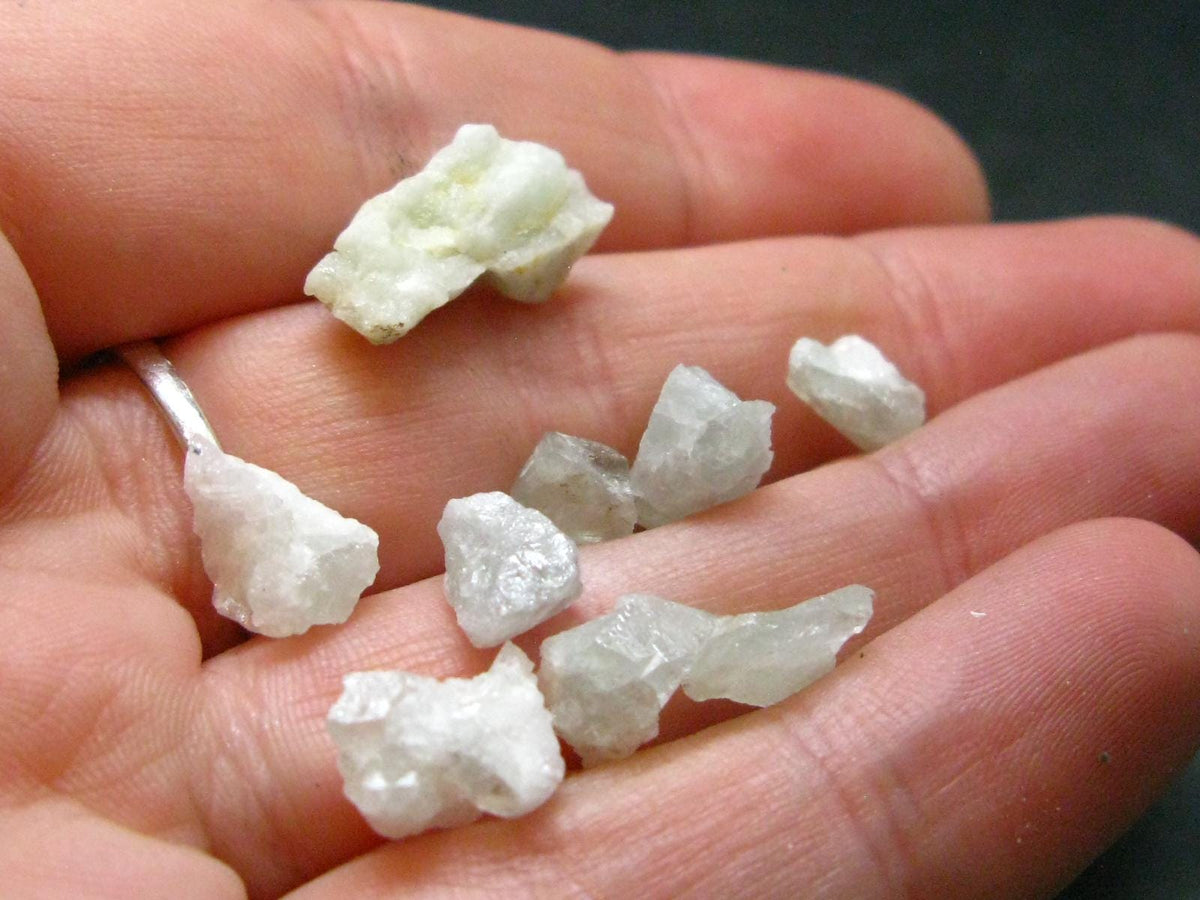 Lot of 10 Green Herderite Crystals From Pakistan - 3.23 Grams