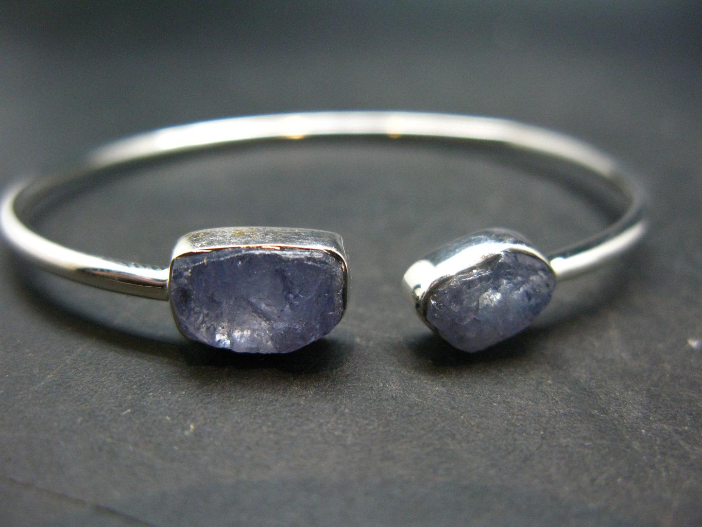 Natural Raw Tanzanite Zoisite Bracelet from Tanzania - Size - Adjustable