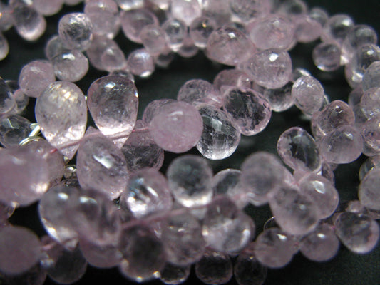 200 Carats!! Sparkly Faceted Natural Morganite Gemstone Bead Necklace from Brazil - 18.5"