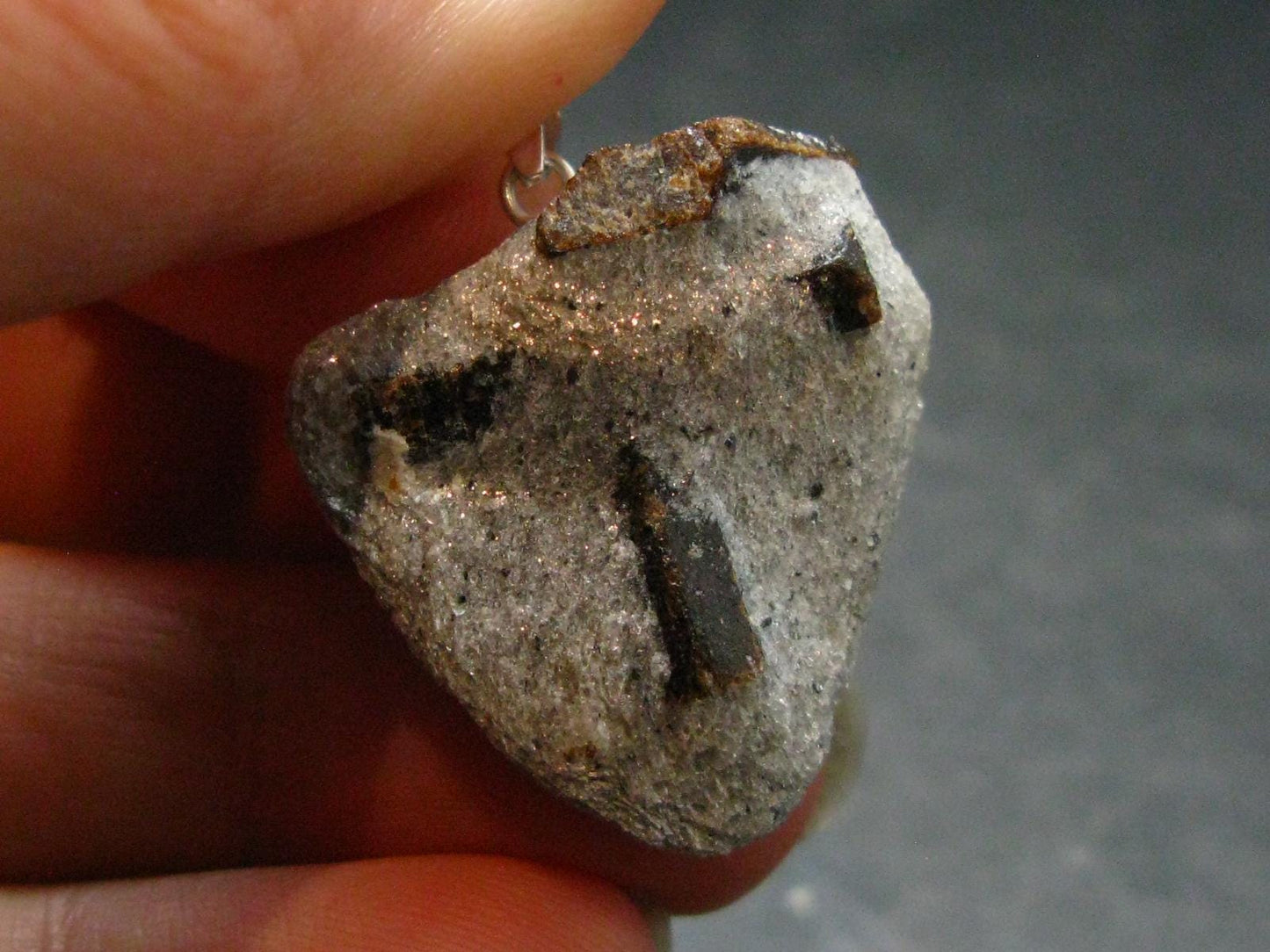 Fairy Cross!! Natural Staurolite Sharp Brown Twin Crystals Silver Pendant From Russia - 1.2" - 5.84 Grams