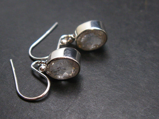 4.04 Carat Phenakite Phenacite Sterling Silver Earrings from Russia