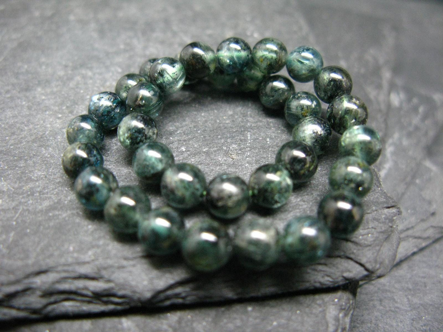 Blue Kyanite Genuine Bracelet ~ 7 Inches ~ 5mm Round Beads