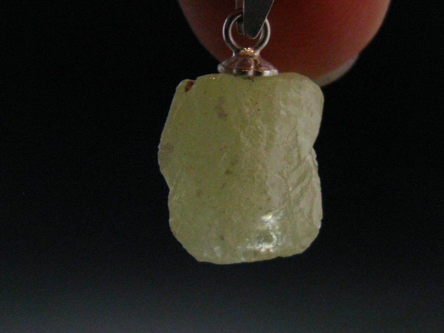 Wulfenite Crystal Silver Pendant From Arizona, USA - 0.8" - 2.31 Grams