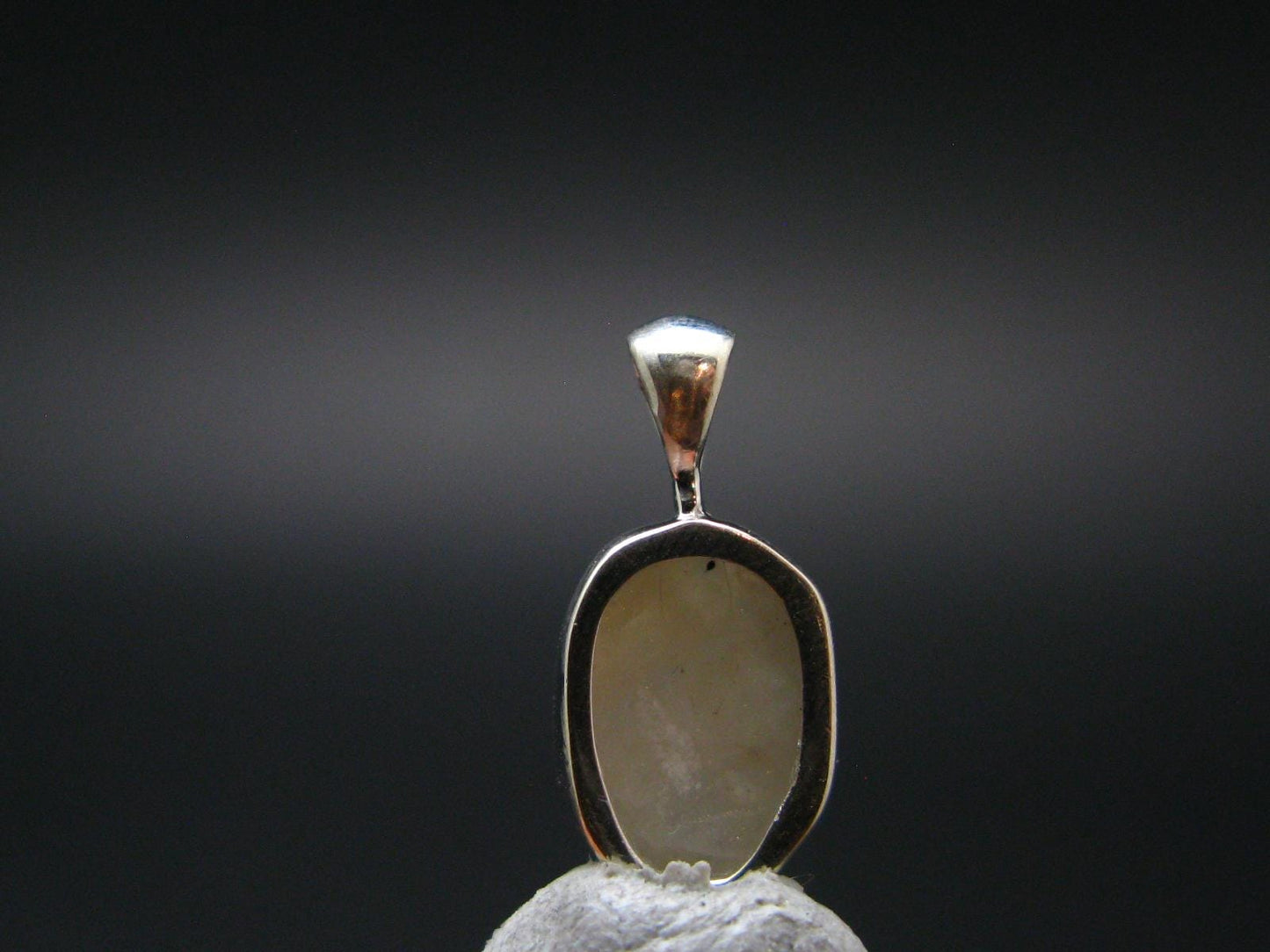 Very Rare White Cryolite 925 Silver Pendant from Greenland - 0.6" - 1.20 Grams
