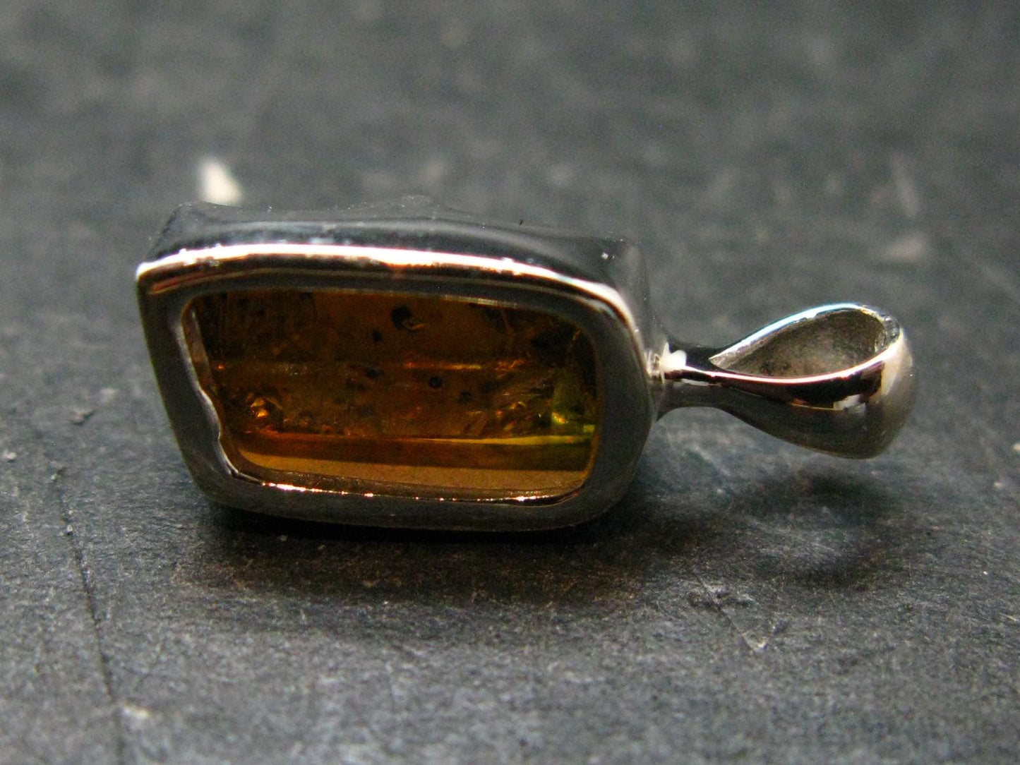 Zincite Zinkite Crystal 925 Silver Pendant From Poland - 0.7" - 2.27 Grams