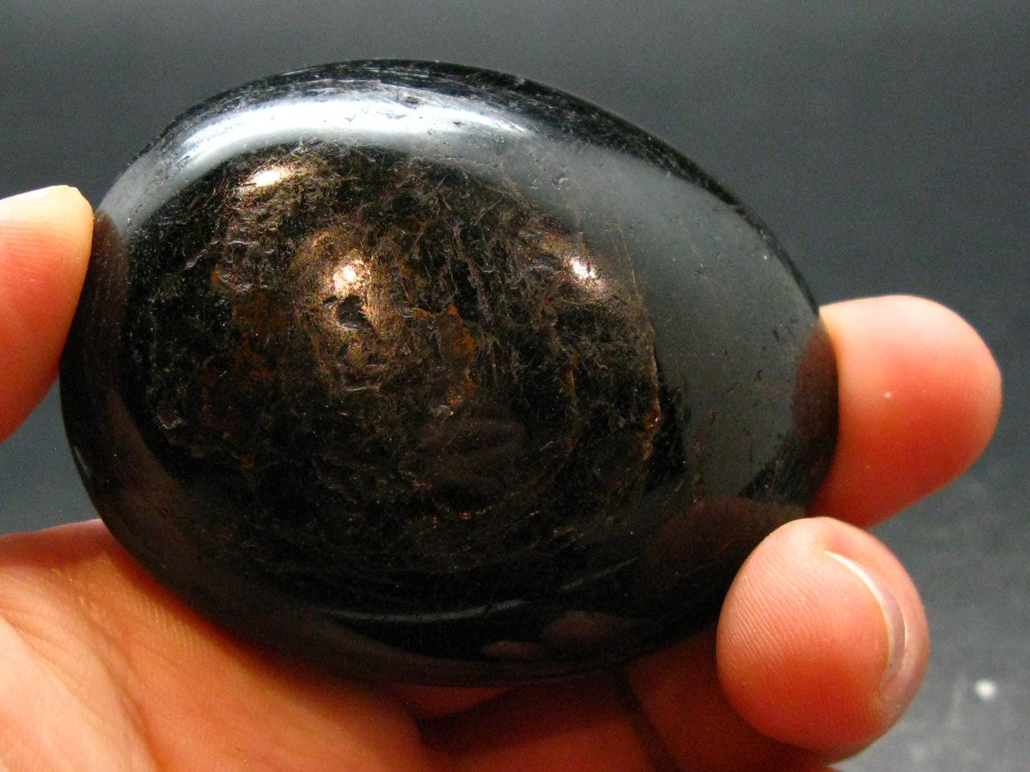 Fine Black Tourmaline Tumbled Stone From Namibia - 2.2"