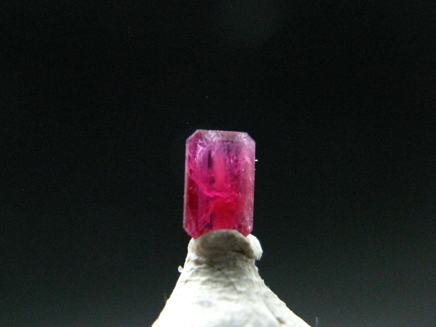 Beautiful Rare Gem Bixbite Red Beryl Emerald Cut Stone From Utah USA - 0.13 Carats - 3.9x2.5mm