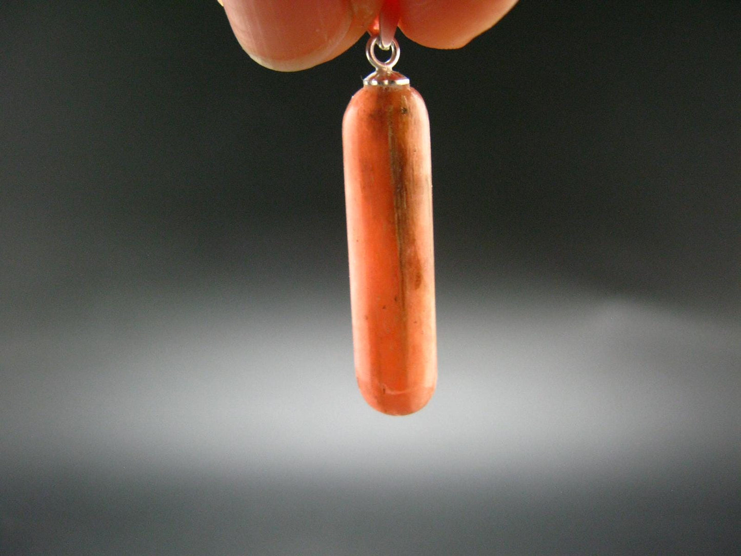 Serandite Crystal Cabochon Silver Pendant From Canada - 1.4" - 1.99 Grams