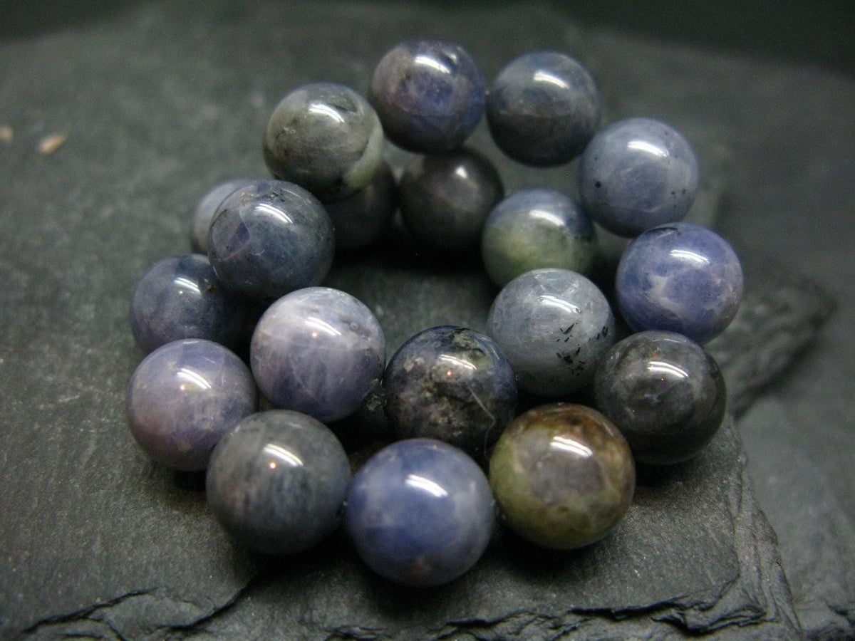 Tanzanite Genuine Bracelet ~ 7 Inches ~ 10mm Round Beads
