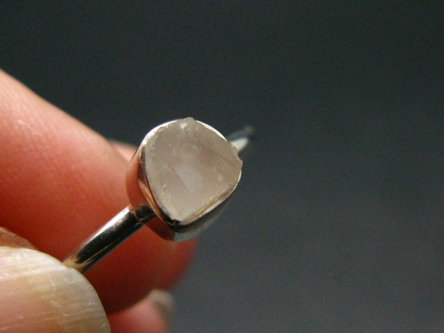 Phenakite Phenacite Crystal Silver Ring From Nigeria - Size 7 - 1.82 Grams