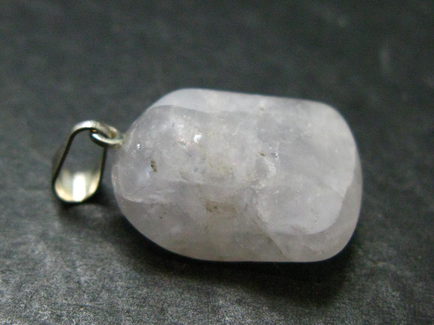 Nice Lilac Amblygonite Crystal Silver Pendant from Brazil - 1.1" - 3.97 Grams
