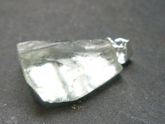 Nice Prasiolite Green Amethyst Sterling Silver Pendant - 1.0" - 15.45 Carats