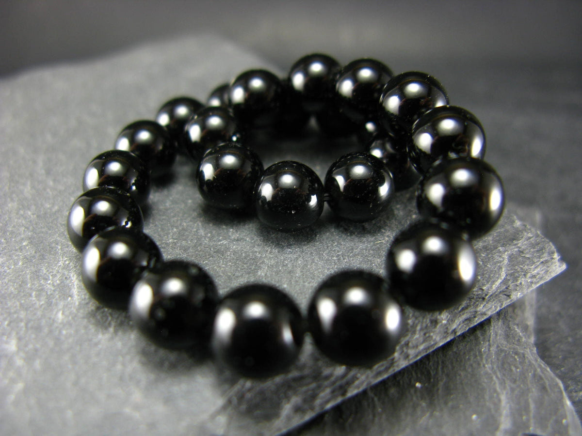 Tibetan Tektite Genuine Bracelet ~ 7 Inches ~ 8mm Round Beads