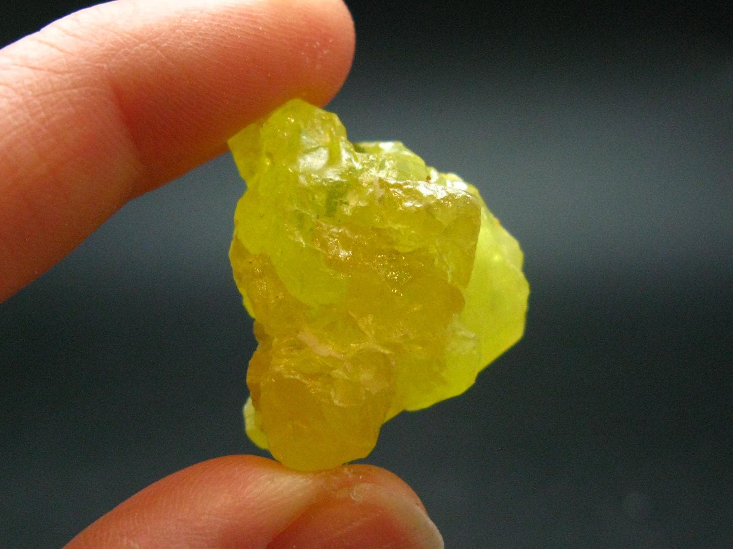 Large Yellow Sulphur Sulfur Crystal Italy - 1.0"