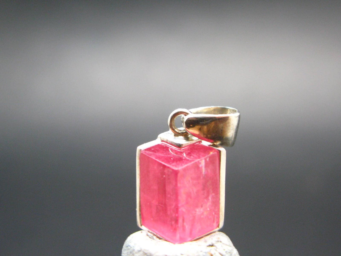 Rhodochrosite Sterling Silver Pendant From Alma Colorado - 0.7" - 2.10 Grams