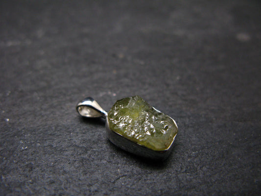 Chrysoberyl Crystal Silver Pendant From Brazil - 1.25 Grams