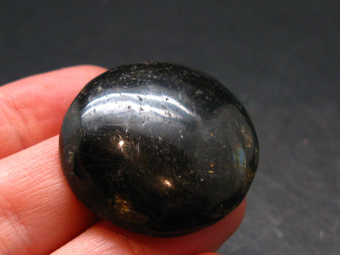 Rare Nuumite Nuummite Cabochon From Greenland - 1.1" - 12.97 Grams