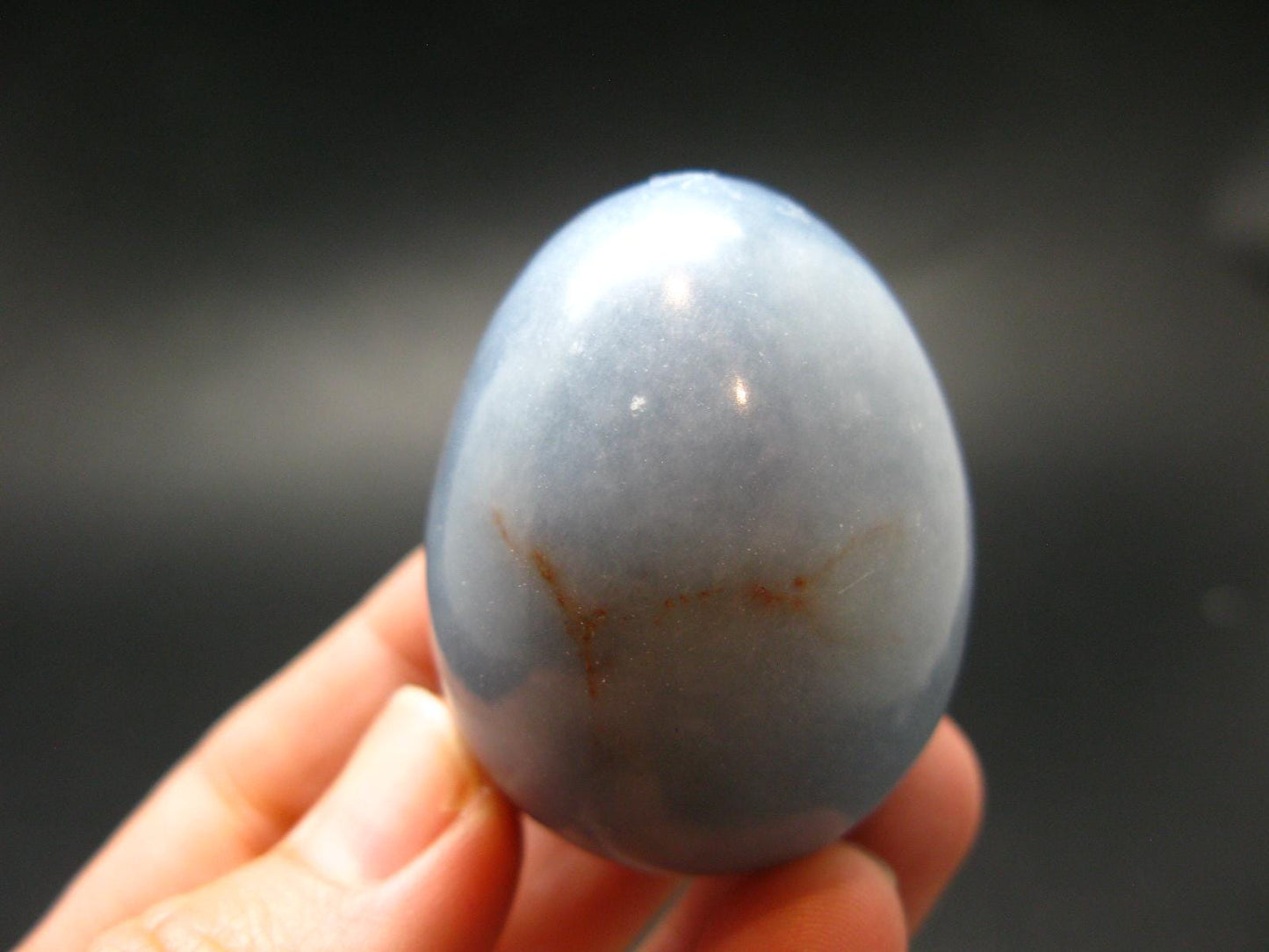 Fine Angelite Angellite Egg From Peru - 1.6"