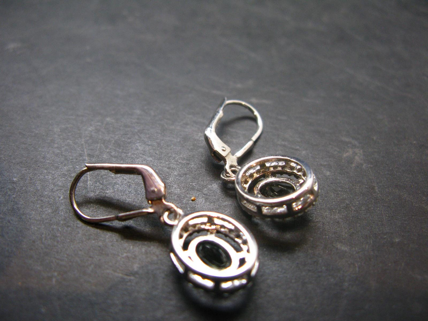 Moldavite Tektite Silver Earrings from Czech Republic - 3.0 Grams