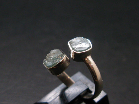 Blue Zircon Ring 925 Silver from Cambodia - Size 5
