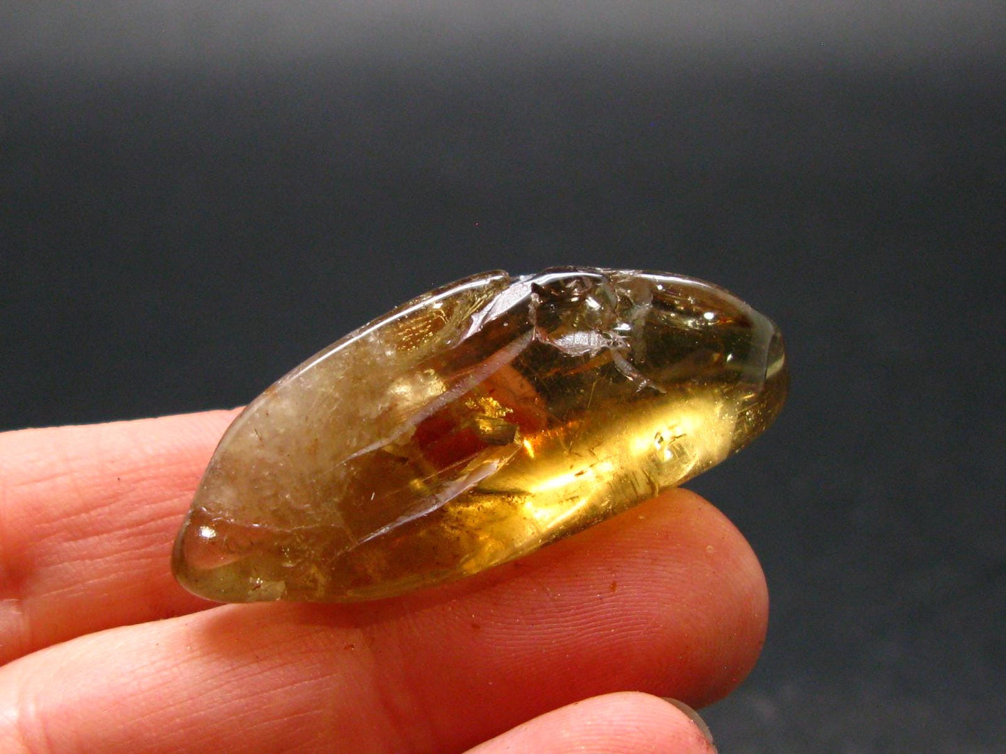 Nice Untreated Unheated Citrine Tumbled Stone from Zambia - 52.0 Carats - 1.5"