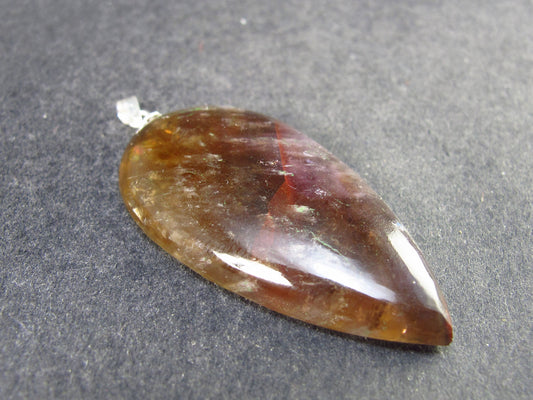 Cacoxenite Super 7 Silver Pendant From Brazil - 2.0" - 9.6 Grams