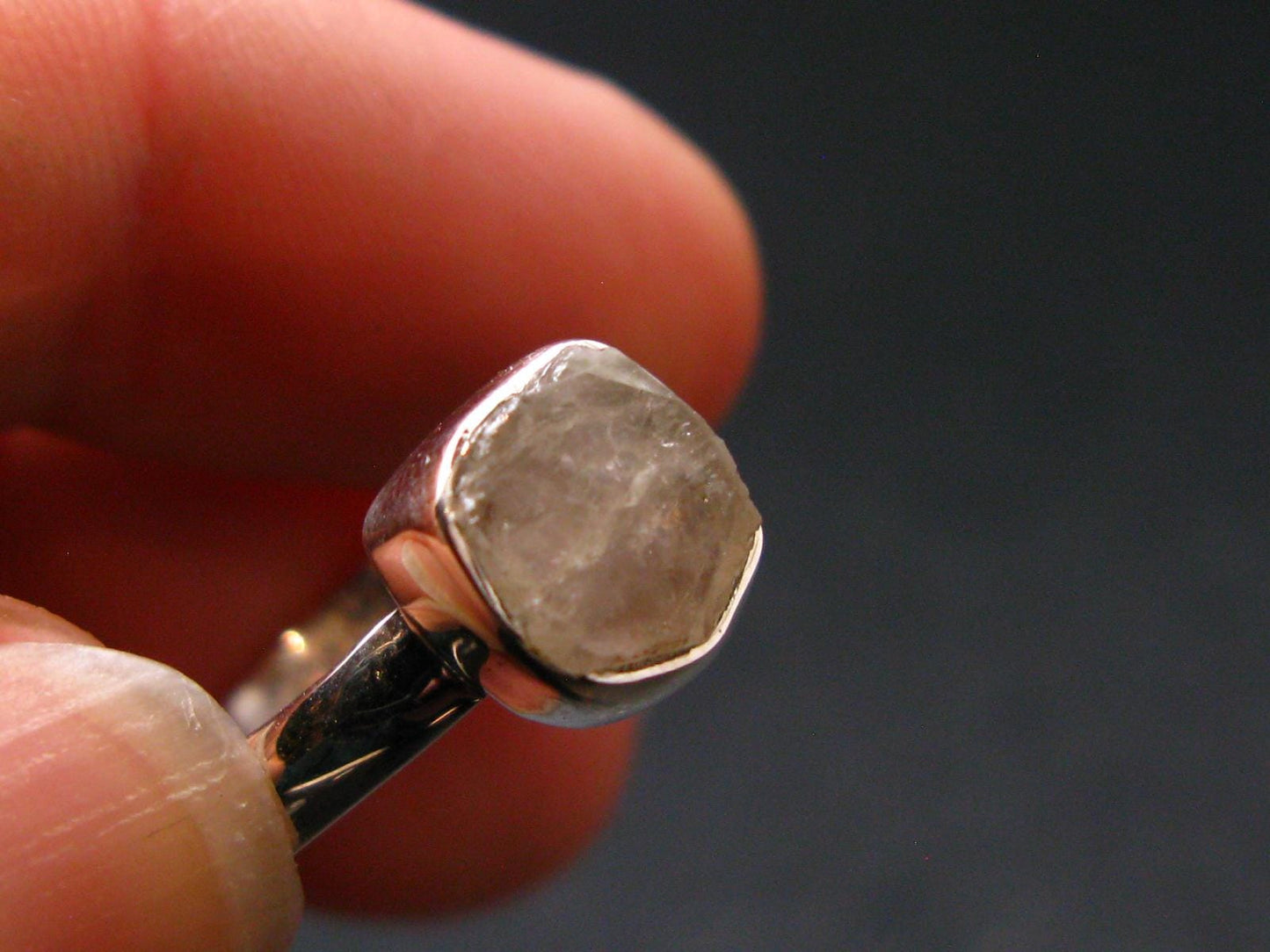 Phenakite Phenacite Sterling Silver Size 8 Ring from Russia - 2.08 Grams