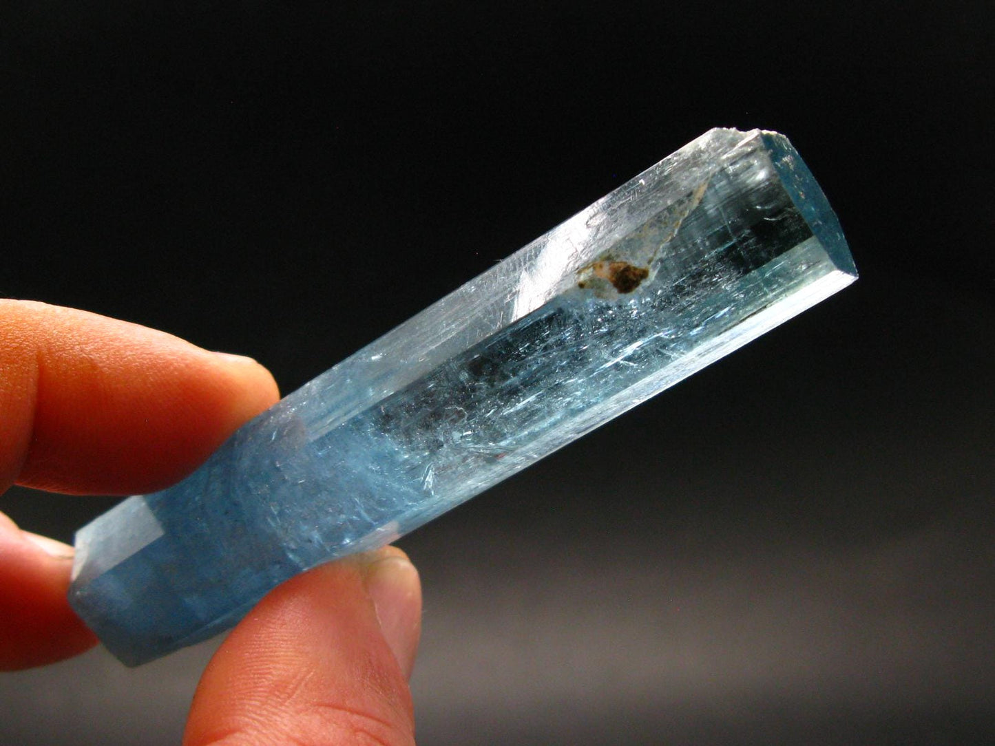 Gem Aquamarine Crystal Blue Beryl From Vietnam - 34.51 Grams - 3.2"