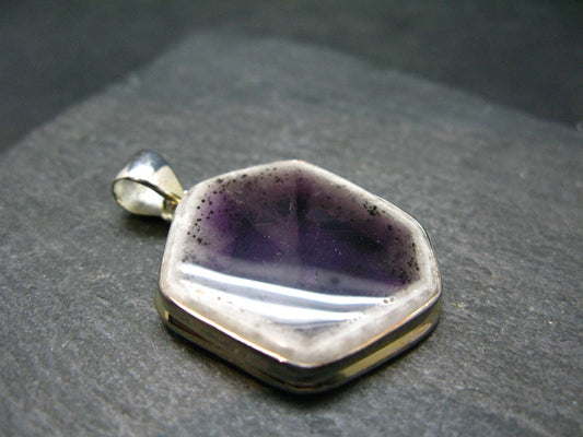 Atomic Trapiche Amethyst Sterling Silver Pendant From Brazil - 1.6" - 9.70 Grams