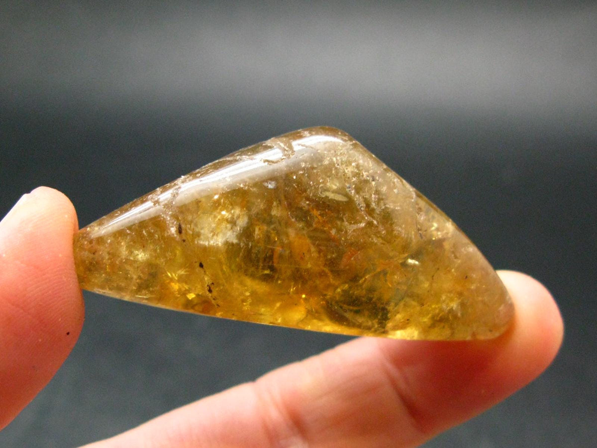 Nice Untreated Unheated Citrine Tumbled Stone from Zambia - 28.61 Grams - 2.0"