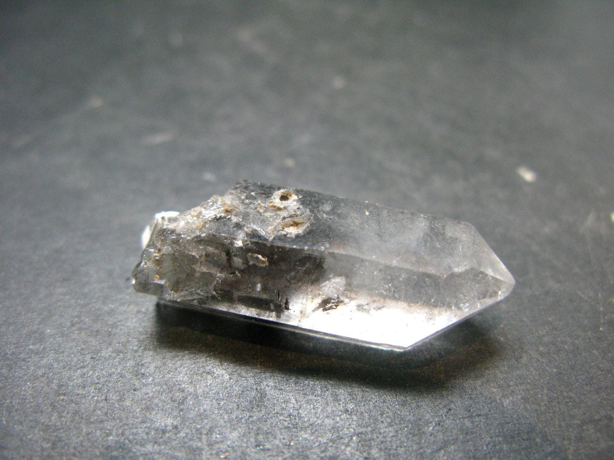 Nice Terminated Tibetan Black Quartz Pendant from Tibet - 1.5" - 6.67 Grams