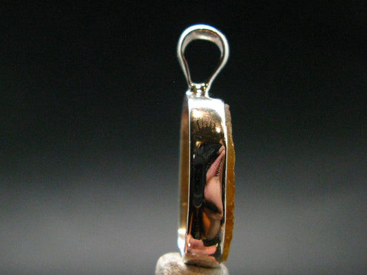 Rare Herderite Crystal Silver Pendant from Brazil - 1.1" - 3.22 Grams