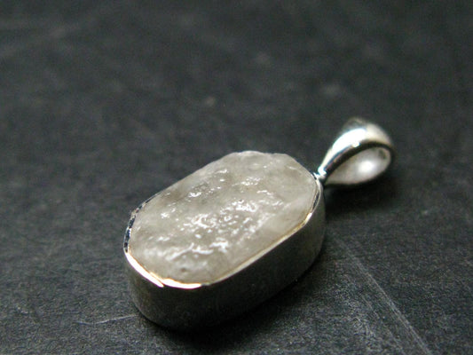 Very Rare White Cryolite 925 Silver Pendant from Greenland - 0.7" - 1.34 Grams
