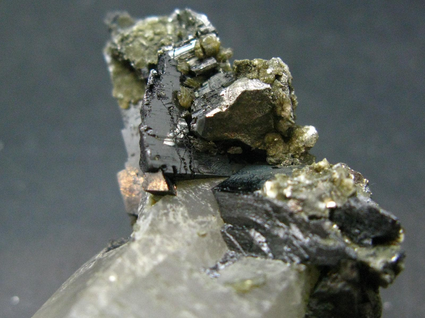 Perfect Arsenopyrite Wolframite on Quartz Cluster from Portugal - 2.7"