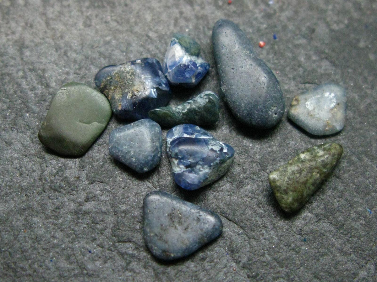 Nice Lot of 10 Benitoite Tumbled Crystals From California USA - 7.72 Carats