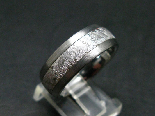 Muonionalusta Meteorite Steel Ring - 11.72 Grams - Size 9