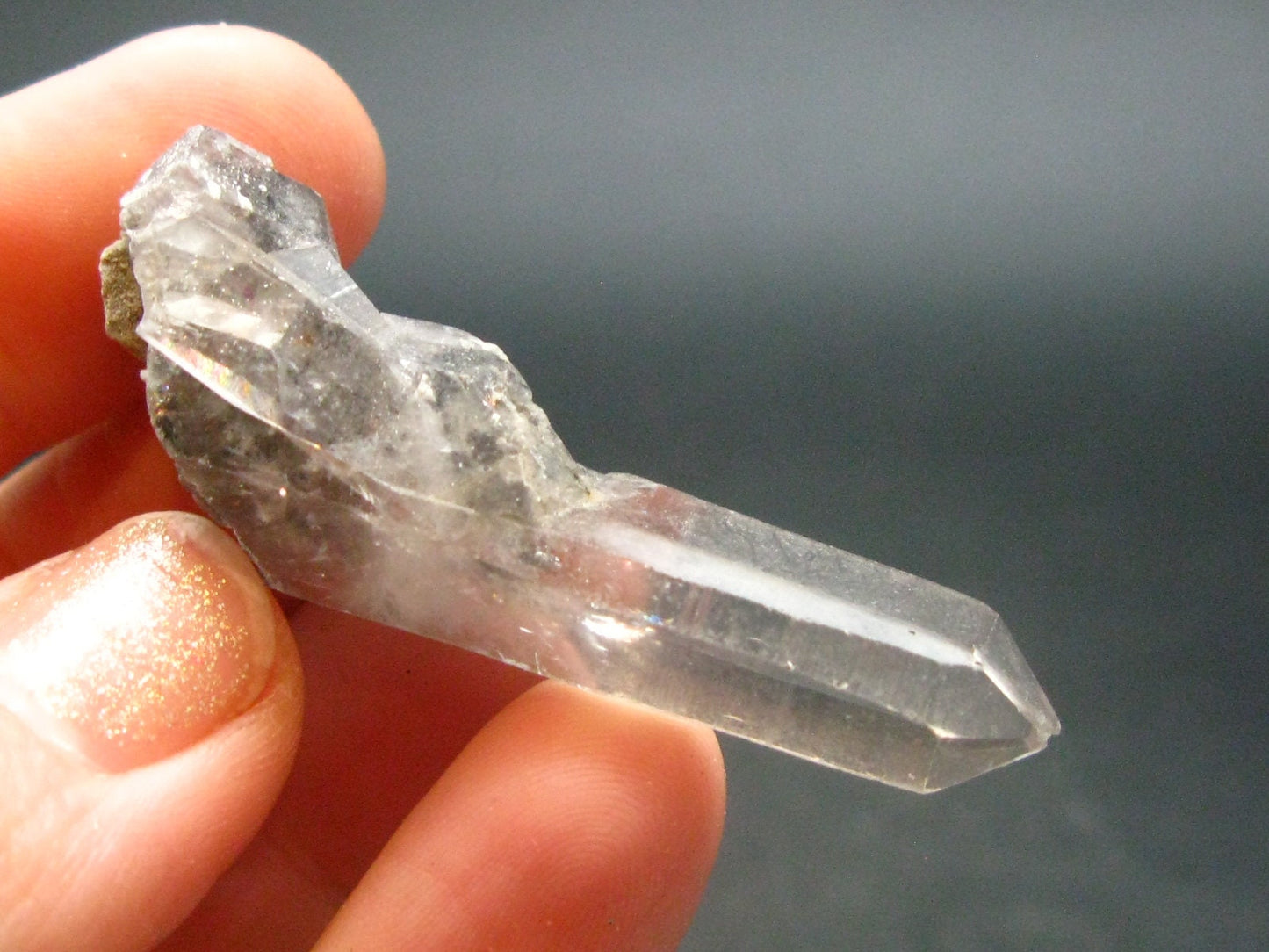 Nice Terminated Tibetan Black Quartz Crystal from Tibet - 1.7" - 10.13 Grams