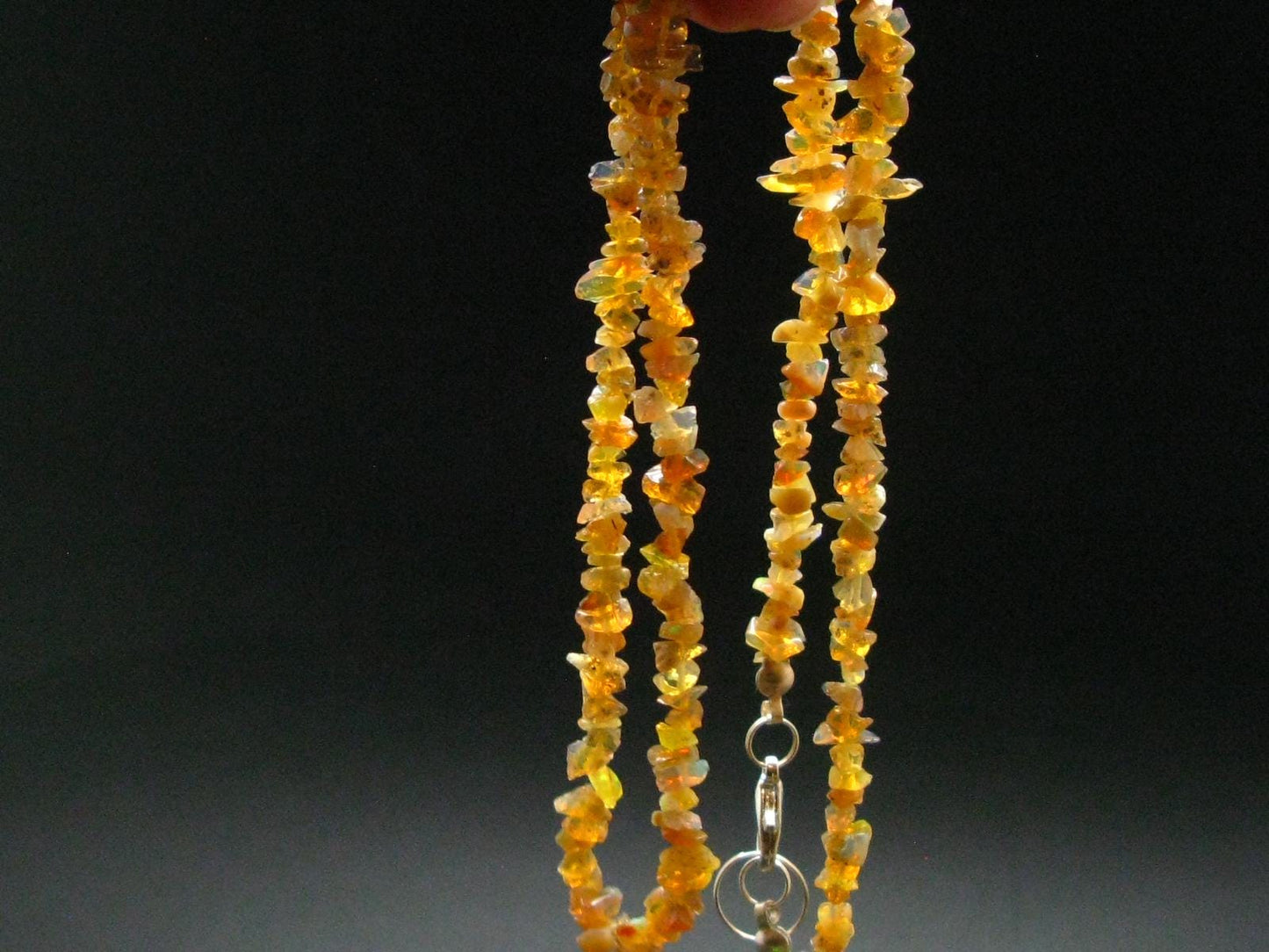 Lightweight Gem Sparkly Opal Tiny Beads Necklace from Ethiopia - 18.5" - 7.33 Grams