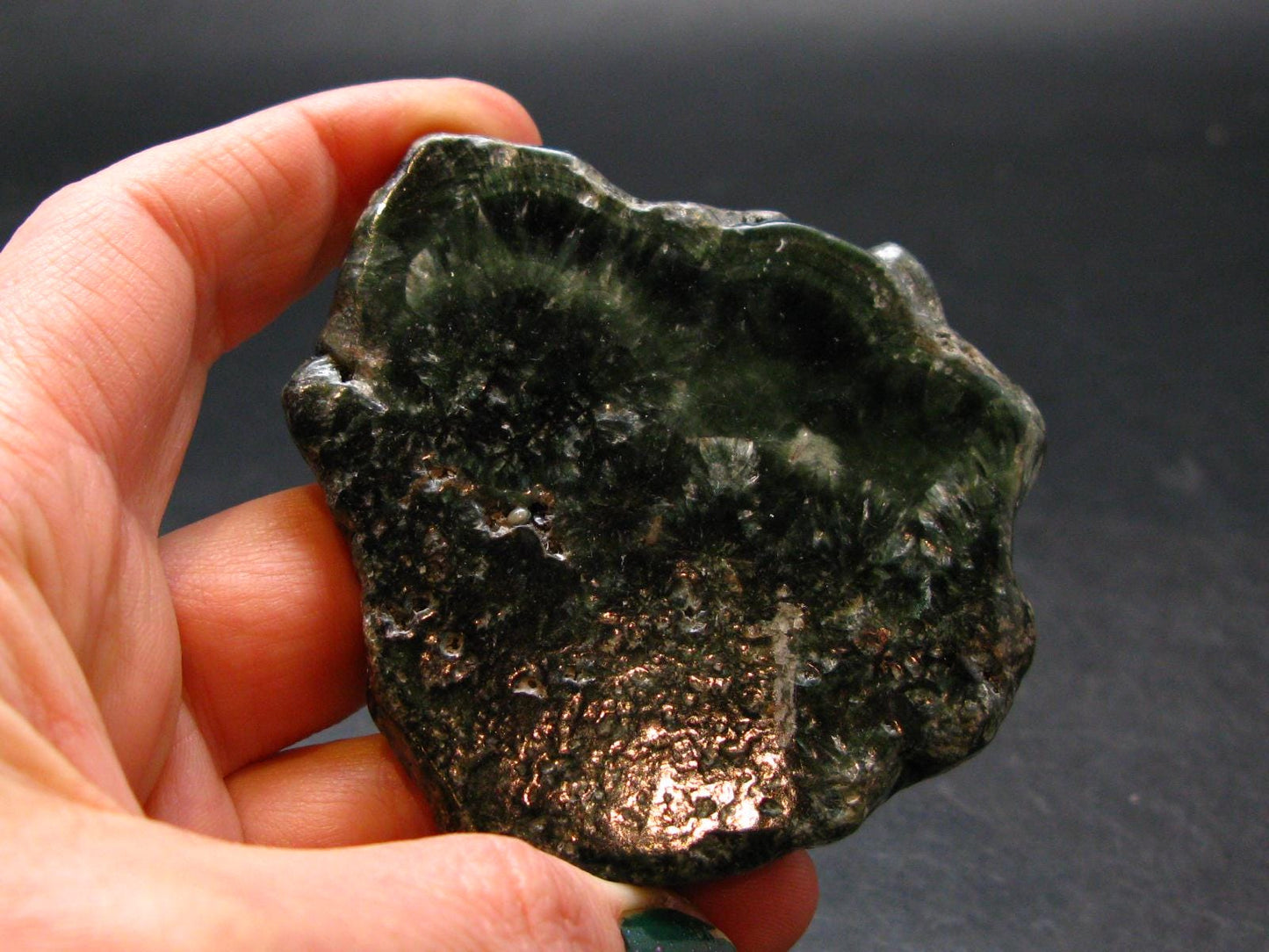 Nice Polished Seraphinite Clinochlore Stalactite Slab From Russia - 2.6" - 46.79 Grams