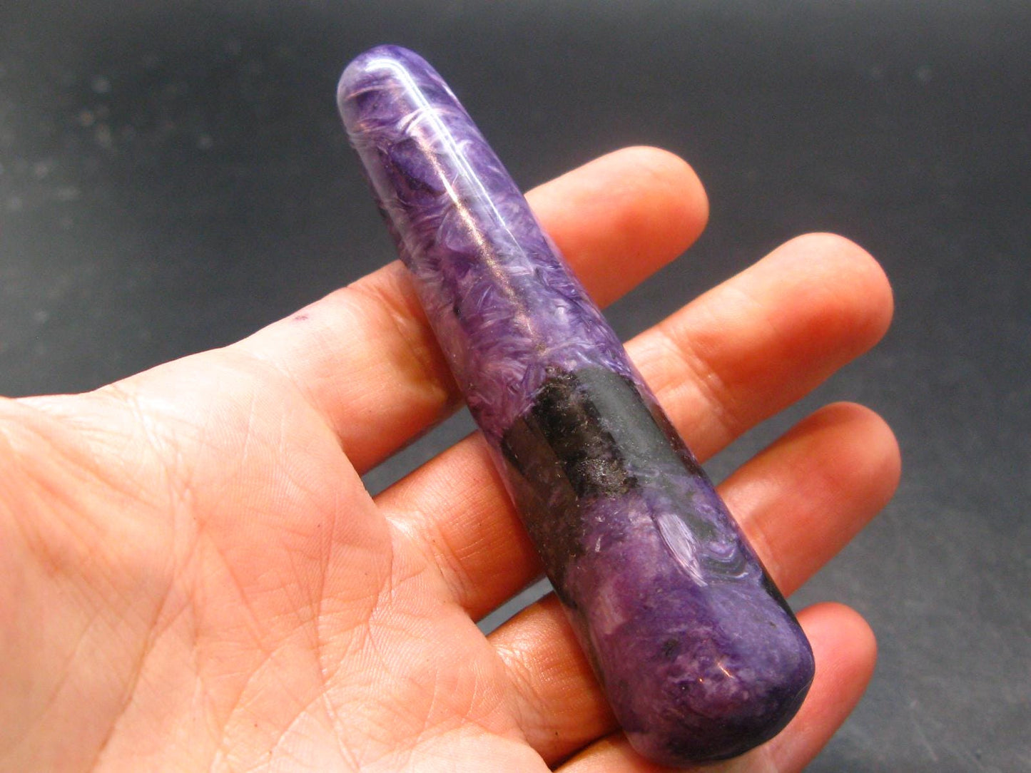 A Grade Charoite Wand From Russia - 3.4" - 51.19 Grams