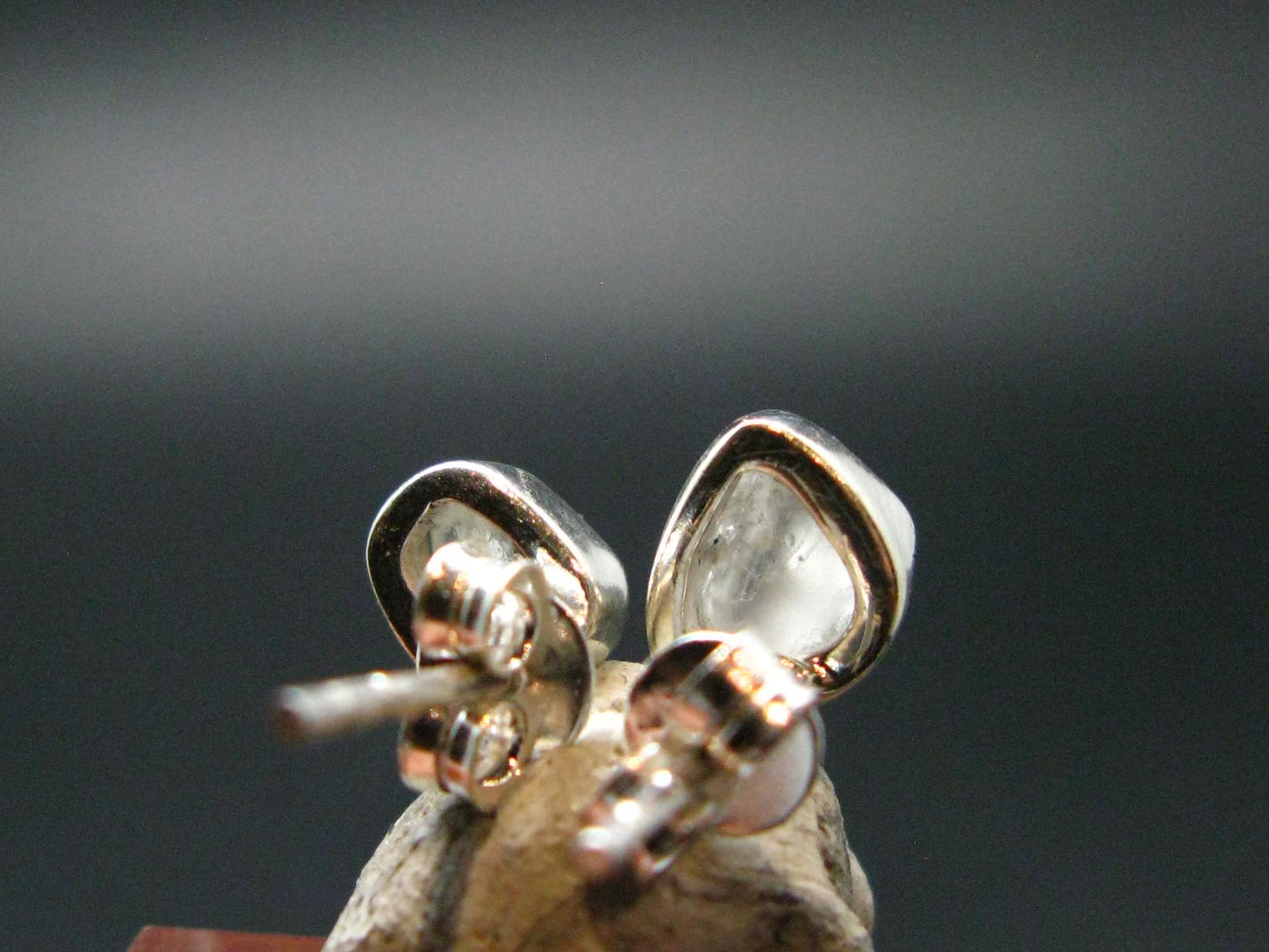 Phenakite Phenacite Stud Earrings Sterling Silver From Russia - 1.14 Grams