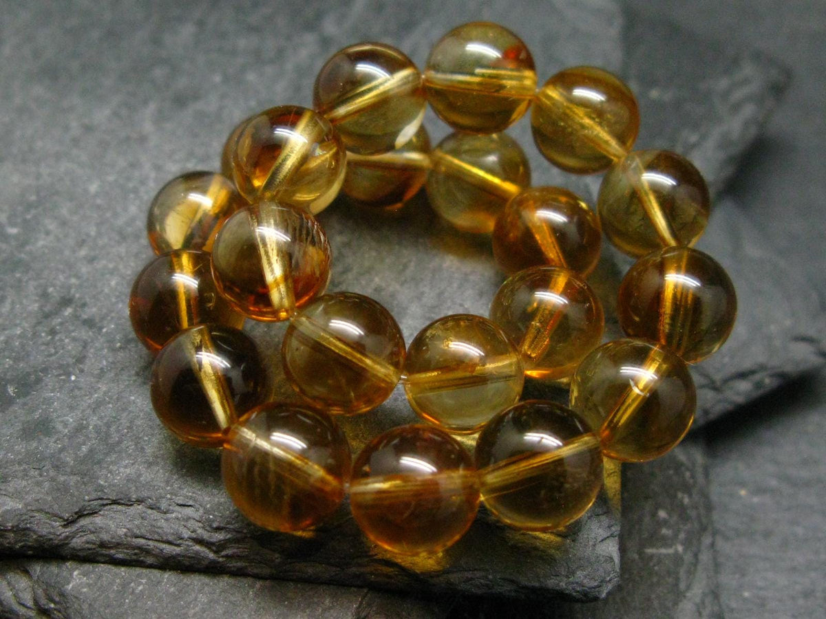 Citrine Genuine Unheated Bracelet ~ 7 Inches ~ 10mm Round Beads