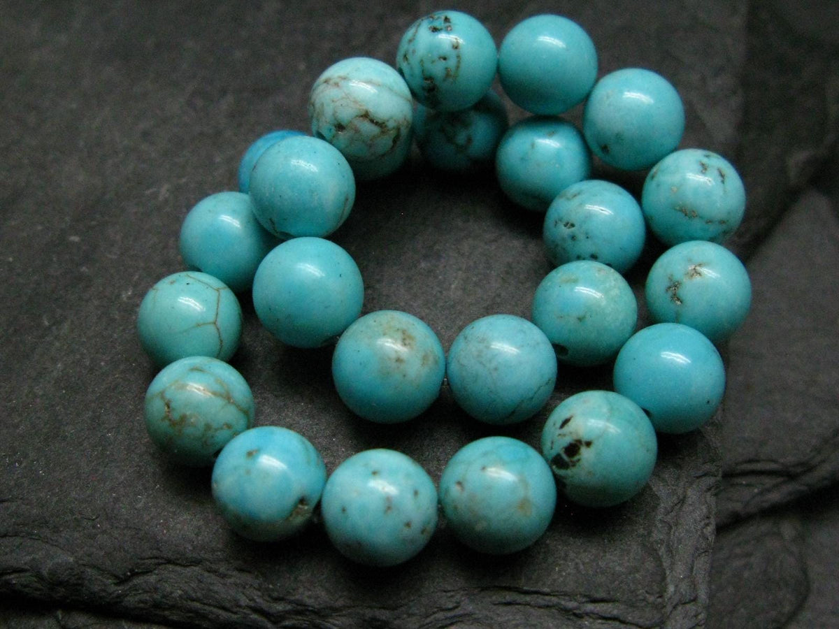 Turquoise Genuine Untreated Bracelet ~ 7 Inches ~ 8mm Round Beads