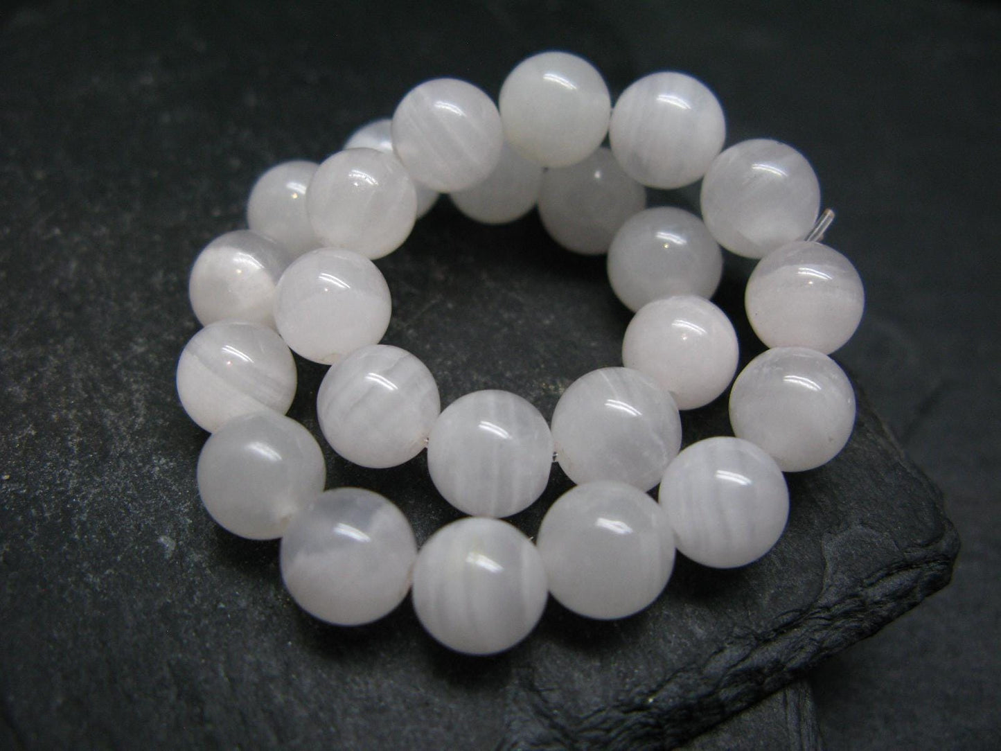 Manganocalcite Mangano Calcite Genuine Bracelet ~ 7 Inches ~ 8mm Round Beads