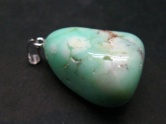 Chrysoprase Silver Pendant From Australia - 1.4" - 10.40 Grams