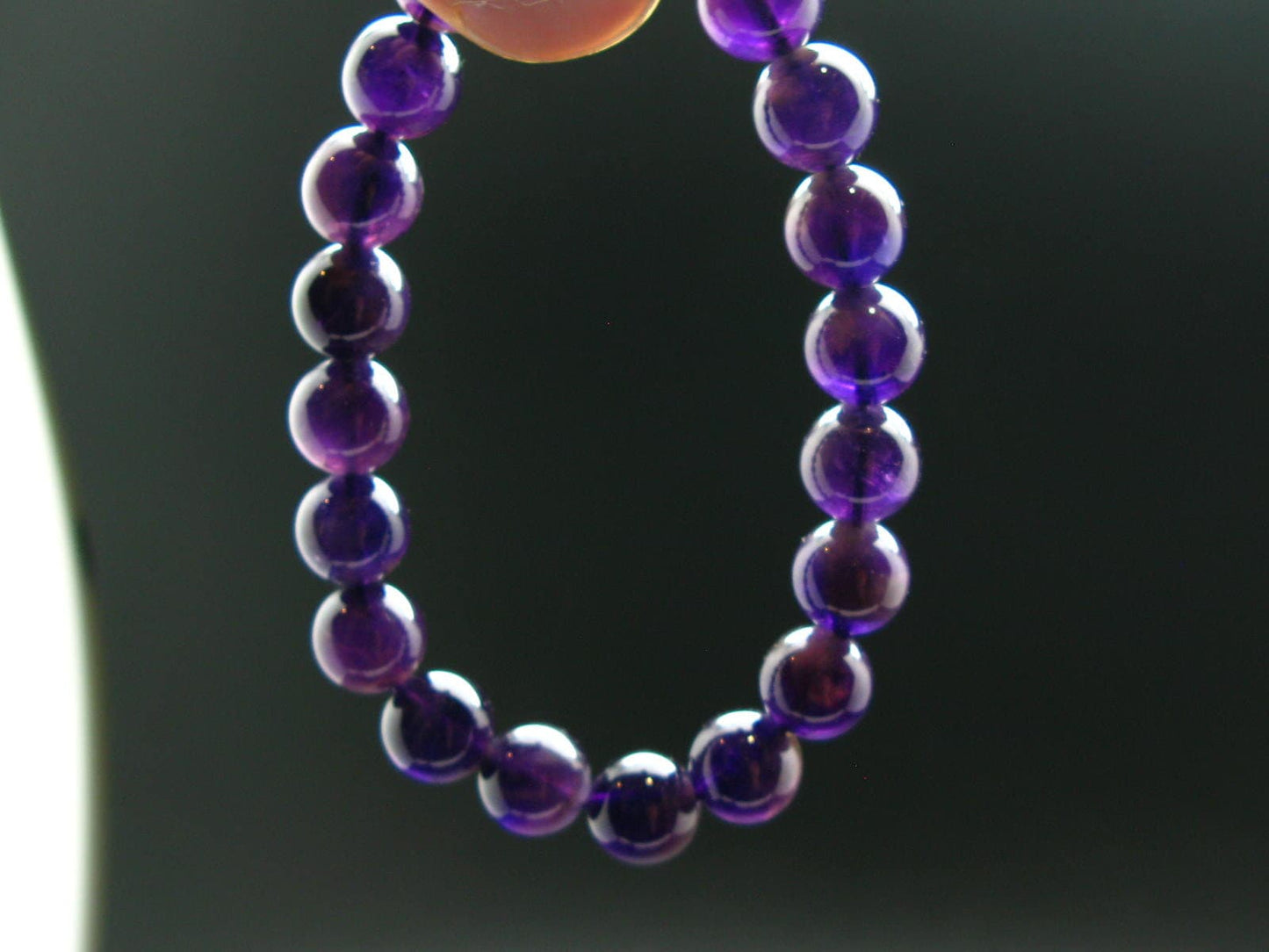 Amethyst Genuine Bracelet ~ 7 Inches ~ 10mm Round Beads