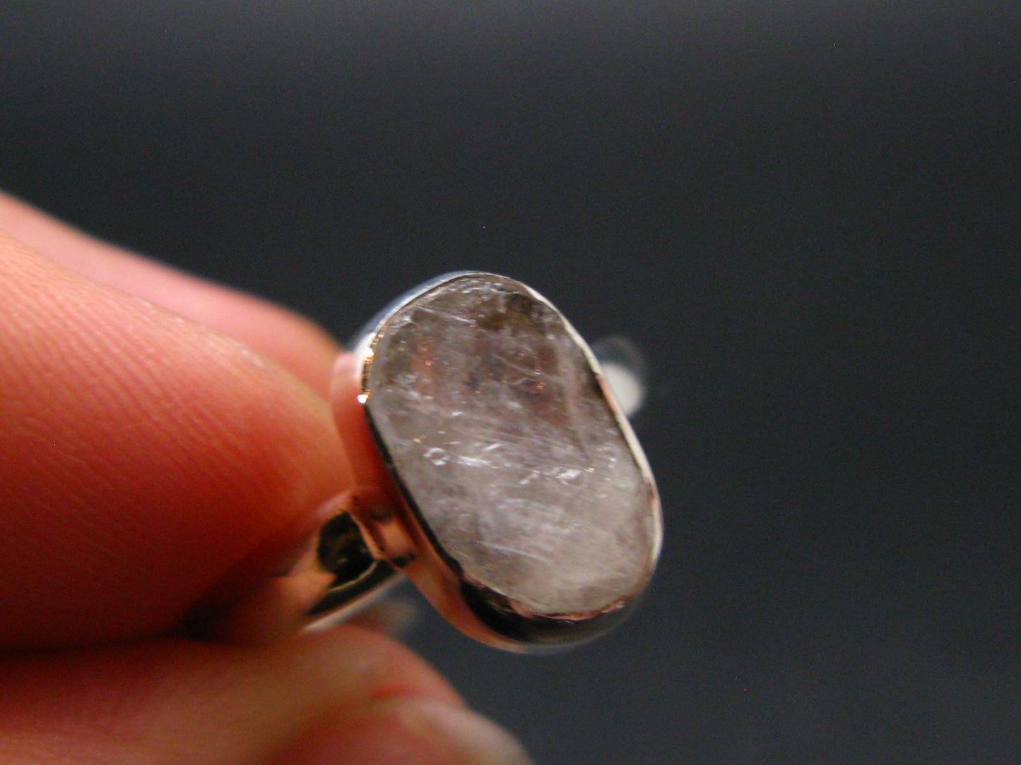 Natrolite Silver Ring From Russia - 2.11 Grams - Size 6