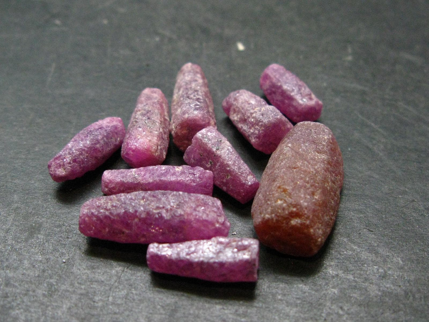 Lot of 10 Ruby Crystals from Winza Tanzania - 19.80 Grams